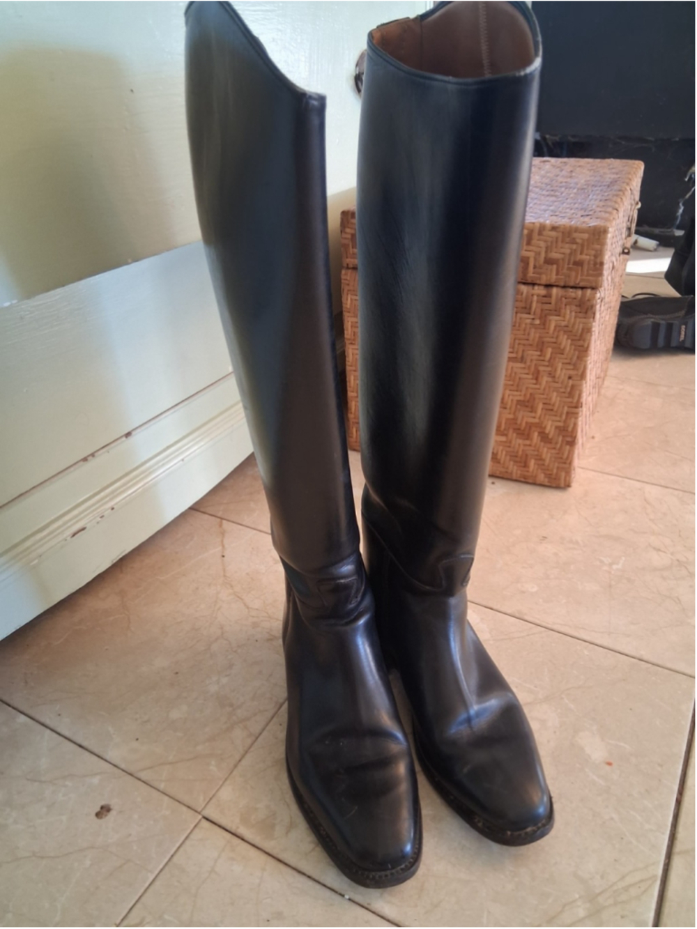 Cavallo Sz 36/6 US Tall Black Leather Equestrian Riding Boots